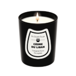 Bougie parfumee cèdre du Liban 190g verre noir