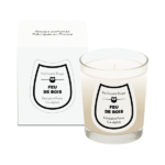 Bougie parfumee feu de bois 190g verre transparent etui classique